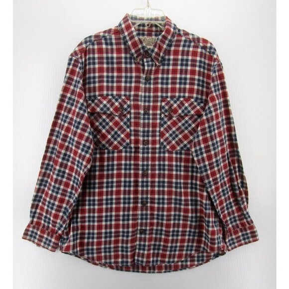 Duluth Other - Duluth Shirt Large Red Flannel Button Up Shirt Plaid Work Flap Pockets